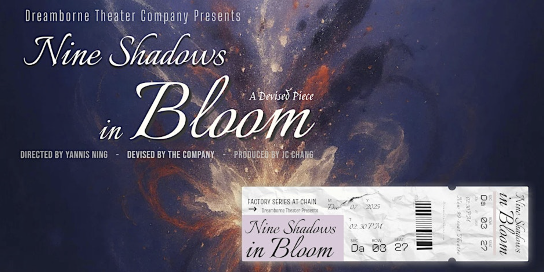 RENTAL Nine Shadows In Bloom (3RD FLOOR) — Chain Theatre
